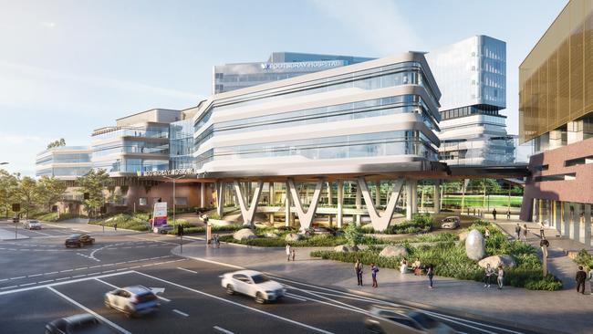 An artist’s impression of the new Footscray Hospital.