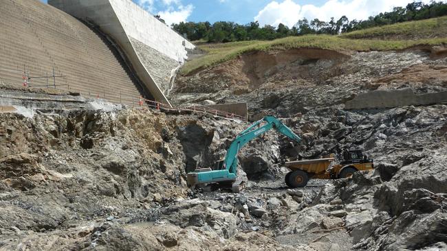 Repairs at Paradise Dam. Picture: Supplied