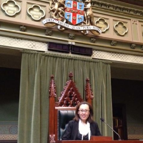 Maggie Wang in NSW Parliament House.