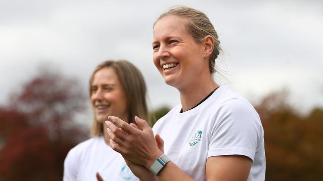 MELBOURNE, AUSTRALIA - MAY 20: Meg Lanning and Ellyse Perry may well add Commonwealth Games gold to their bulging trophy cabinet in the coming months. Picture: Getty Images