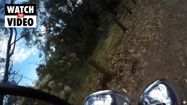 Motorbike rider films own crash