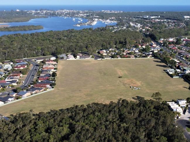 An aerial photo of 8 Park Avenue, Yamba, soon to be the new home of Hometown Australia's latest over-55s community for the Clarence Valley.