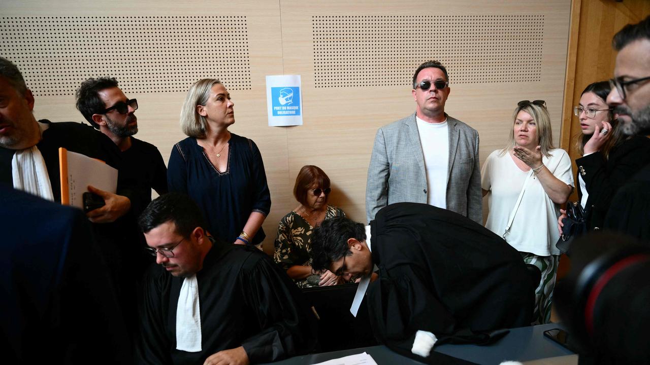 Gisele supported by her children at the courthouse. Picture: Christophe Simon/AFP