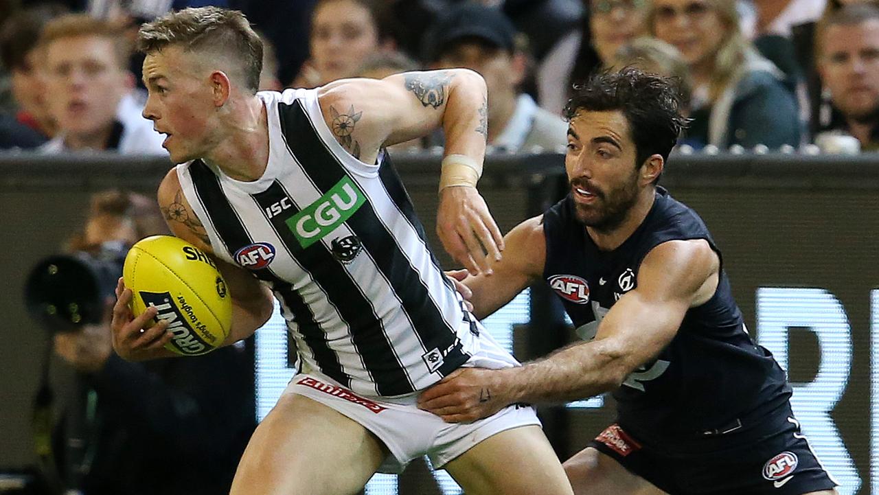 Collingwood’s Ben Crocker has opened up on his father’s battle with early onset Alzheimer’s. Photo: Michael Klein