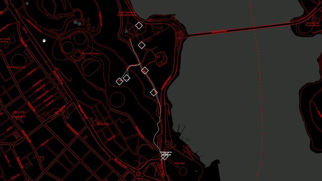 Dark Path map 2019. Courtesy of Dark Mofo.