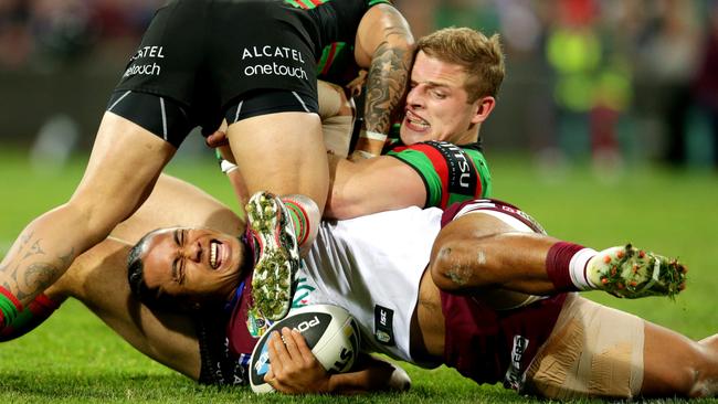 George Burgess’s chicken wing tackle on Steve Matai caused outrage last season.