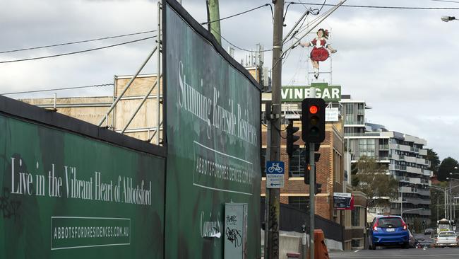 A building proposed for next door must be shorter to protect views of the sign. Picture: Sarah Matray