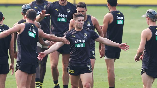 Richmond midfielder Dion Prestia has returned to full training after spending much of summer in the rehabilitation group. Picture: AAP