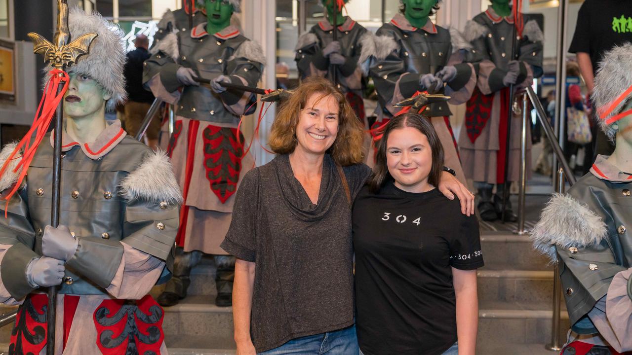 Deb Miller and Ellie Miller at the Aquinas College Wizard of Oz Musical at HOTA. Picture Steven Grevis (The Pulse with Portia Large).