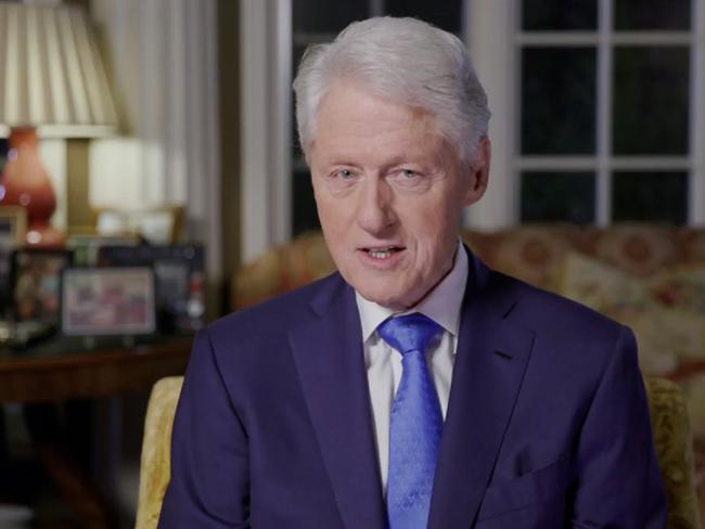 Former US President Bill Clinton speaking during the second day of the convention. Picture: AFP