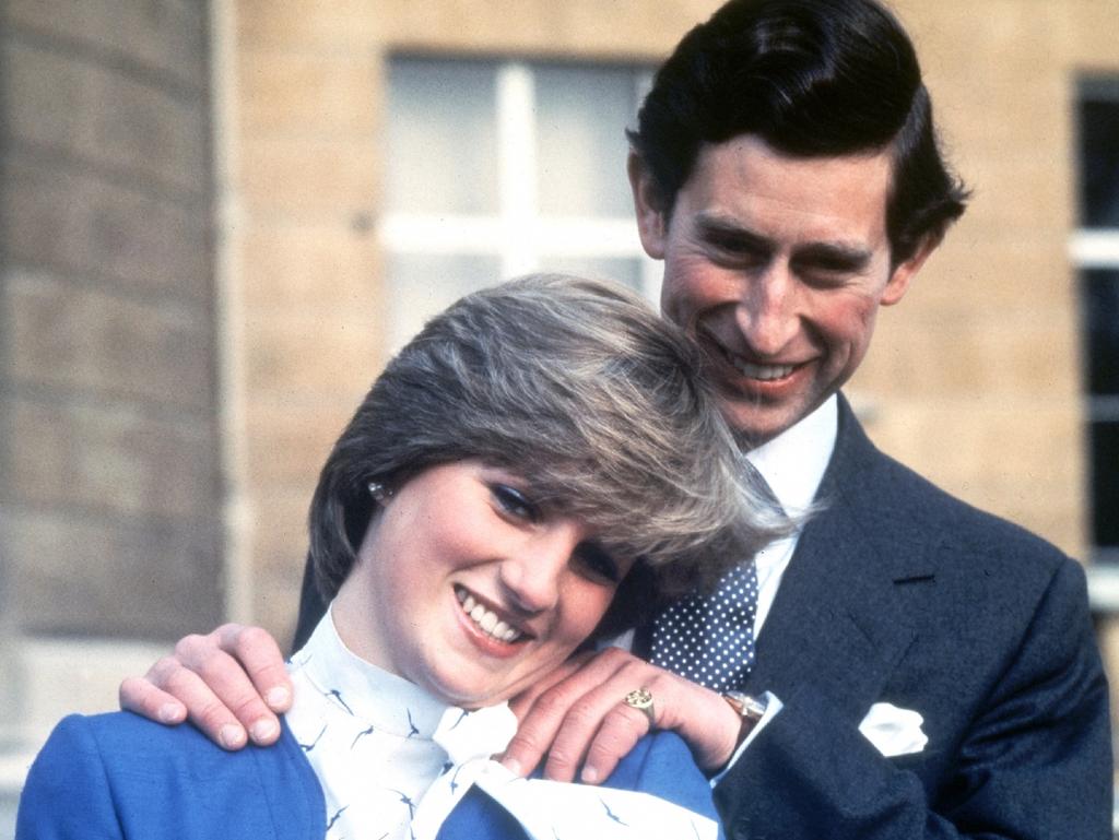 Charles and Diana announcing their engagement. Picture: AP Photo, Pool file