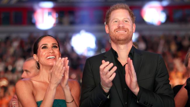 DUESSELDORF, GERMANY - SEPTEMBER 16: Prince Harry, Duke of Sussex, and Meghan, Duchess of Sussex attend the closing ceremony of the Invictus Games DÃÂ¼sseldorf 2023 at Merkur Spiel-Arena on September 16, 2023 in Duesseldorf, Germany. (Photo by Chris Jackson/Getty Images for the Invictus Games Foundation)