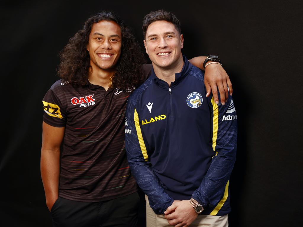 Jarome Luai and Mitch Moses will run the majority of the Blues’ sessions. Picture: Richard Dobson