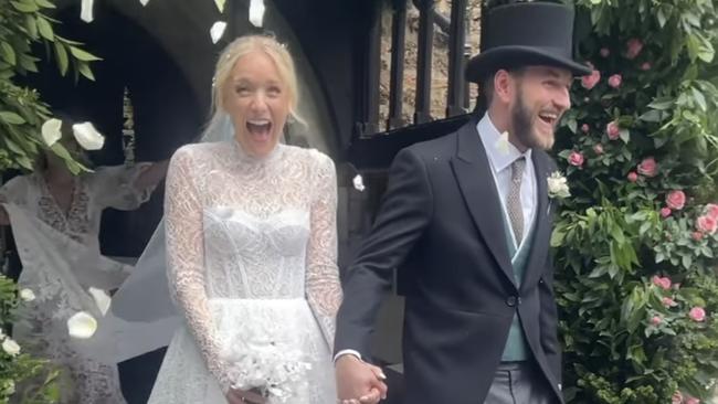 JS Health CEO Hermione Underwood marries Anthony Bellm in a ceremony in Berkshire, England. Picture: instagram