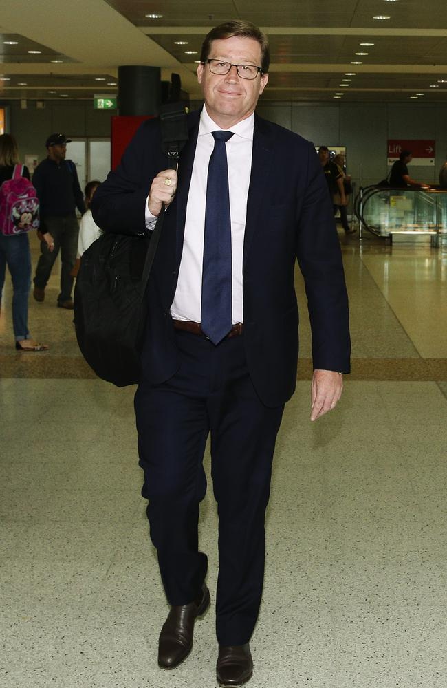 Deputy Premier Troy Grant arriving at Sydney Airport yesterday. Picture: Justin Lloyd