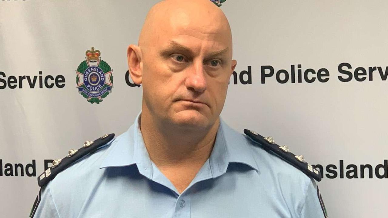 Acting Inspector Anthony Cowan speaks about the fatal crash in Mirani on Saturday night that took the life of a young father. Picture: Lillian Watkins