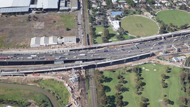 The complex set of roads are nowhere near finished. Picture: David Caird