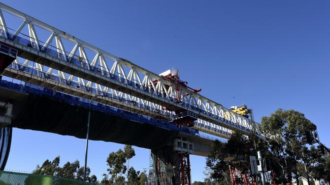 The Skytrain over Samantha Riley Dr, Kellyville.