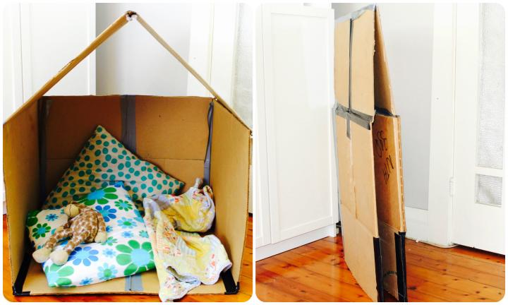 Cardboard deals cubby house