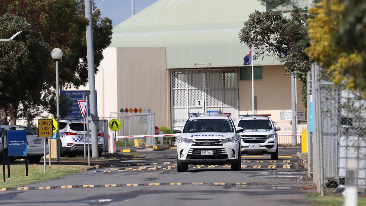 Police were called to the maximum security jail on Friday at about 12.10pm. Picture: Peter Ristevski