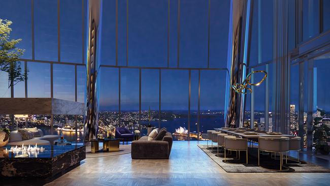 #2 Best View: James Packer’s Penthouse at Crown Residences at One Barangaroo in Sydney. Picture: Supplied