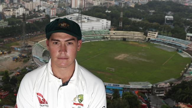 CHITTAGONG, BANGLADESH — SEPTEMBER 02: Matt Renshaw of Australia poses for a portrait prior to an Australia nets session on September 2, 2017 in Chittagong, Bangladesh. (Photo by Robert Cianflone/Getty Images)
