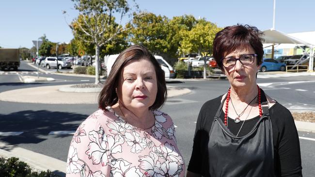 Business owners Elizabeth Barber and Lynn Mather were against the proposal for a park in Baynes St, Margate. Photo: AAP Image/Regi Varghese