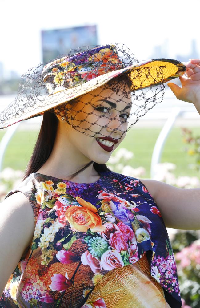 Vanessa Skrypczak of Melbourne wearing Peta Schaefer couture. Picture: David Caird.