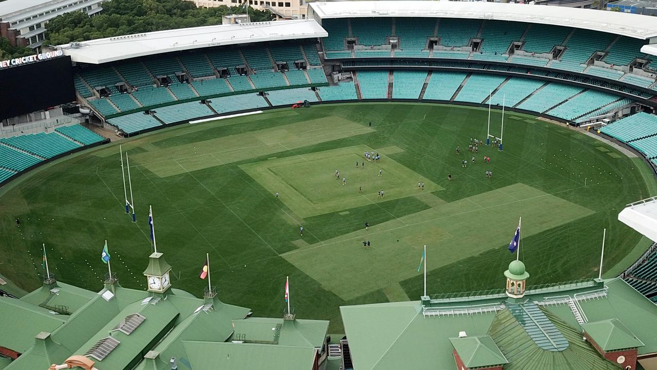 The newly returfed SCG may see players struggle in the wet. Picture: Jonathan Ng