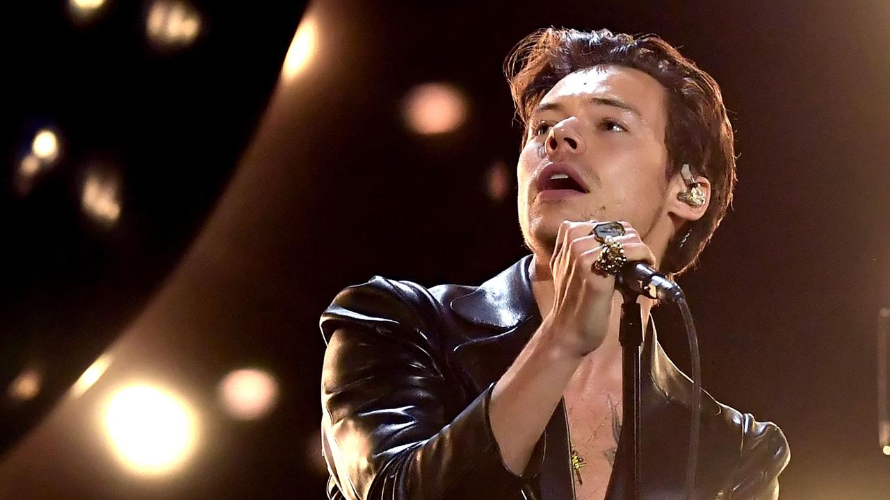 Harry Styles performs at the 2021 Grammys. A new 2022 date is yet to be announced. Picture: Kevin Winter / The Recording Academy / AFP