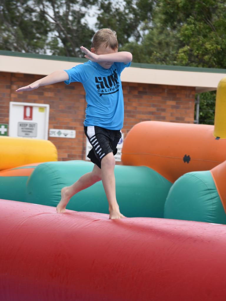 PARTY TIME: There were plenty of splatters and splashes at Dalby's pool party on Saturday.