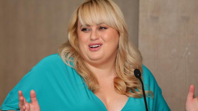 Actress Rebel Wilson attends StreamCo breakfast at Park Hyatt. Announcement of new product Stan.