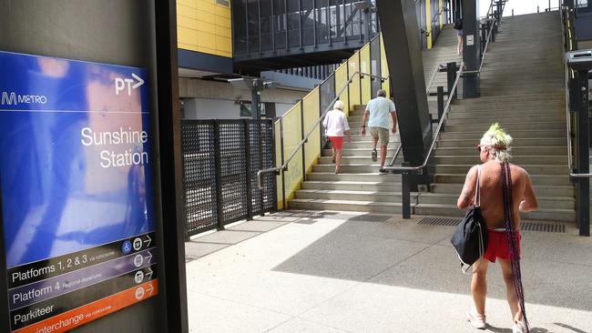 Sunshine station, near the bus stops. Picture: David Crosling