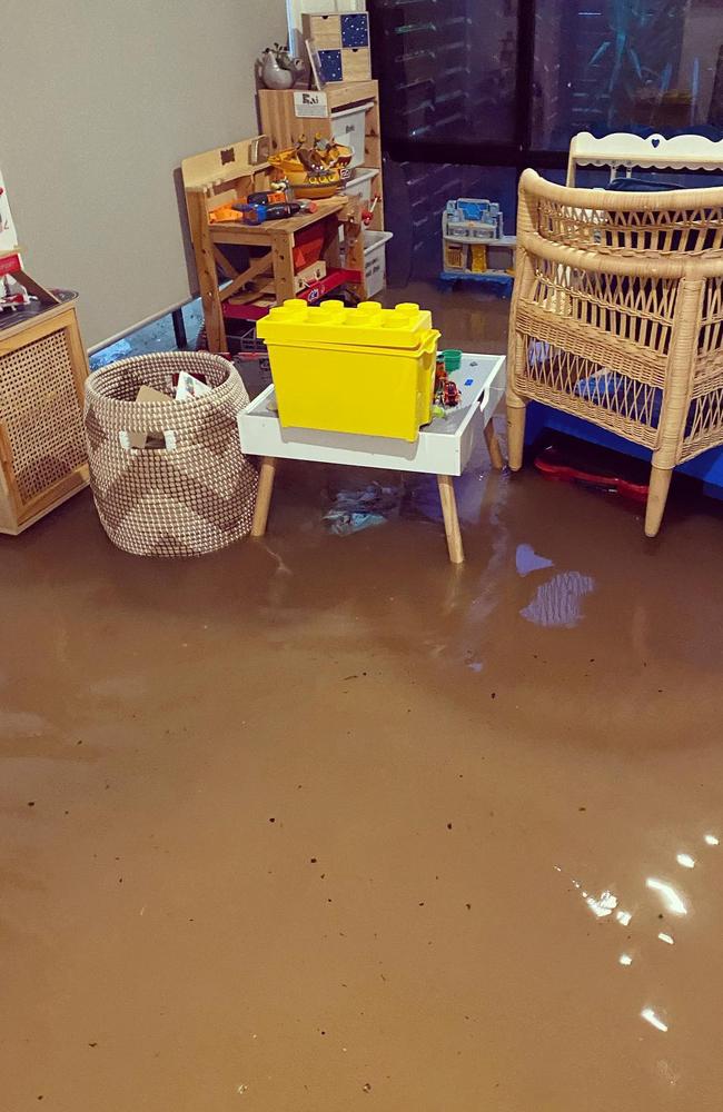 Karni Liddell was left with a huge clean-up after floodwaters inundated her Brisbane home.