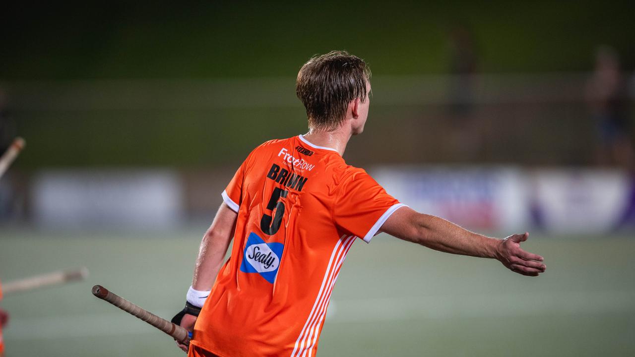 The first Festival of Hockey match between the Territory Stingers and Brisbane Blaze. Picture: Pema Tamang Pakhrin