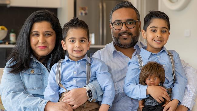 The city of Wyndham has had the biggest increase in kids aged 0-4 of any location in Victoria over the past decade. Vipul and Meenakshi (mother) with kids Viraaj, 4 Ayaan, 3 Picture: Jason Edwards