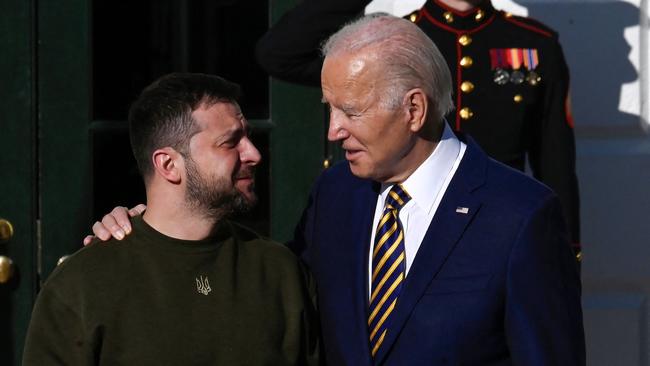 President Joe Biden welcomes Ukraine's President Volodymyr Zelensky at the White House. The US have pledged further aid to help fight off Russia’s invasion.