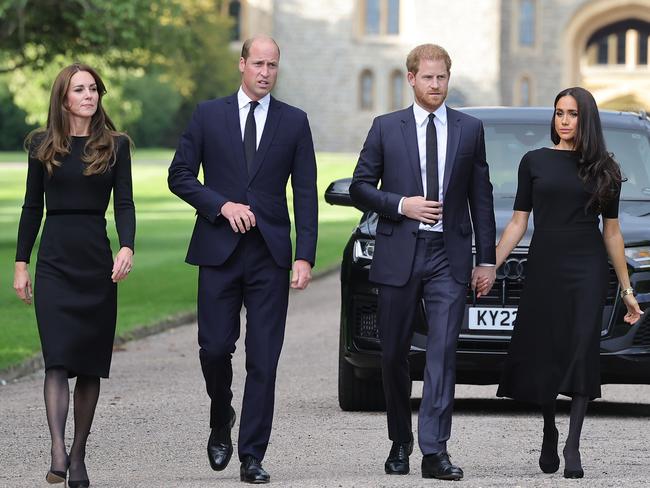 The four royals briefly reunited when the Queen died. Picture: Chris Jackson/Getty Images