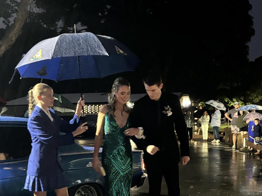 Students arrive at the Hervey Bay State High School formal.