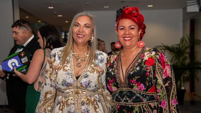 Marcia Harris and Tracey Mehonoshen at the 2024 NAIDOC Ball at the Darwin Convention Centre. Picture: Pema Tamang Pakhrin