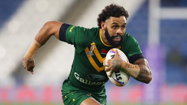 Josh Addo-Carr is on track to win player of the tournament. Picture: Alex Livesey/Getty