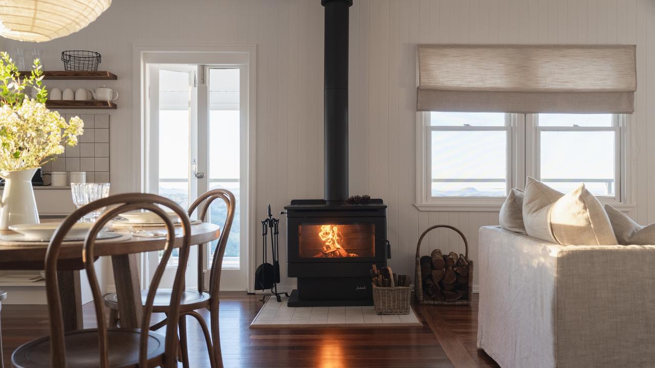 Elsie's Cottage features a great indoor fireplace for the colder months. Photo: Hannah Puechmarin