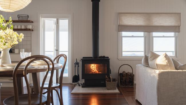 Elsie's Cottage features a great indoor fireplace for the colder months. Photo: Hannah Puechmarin