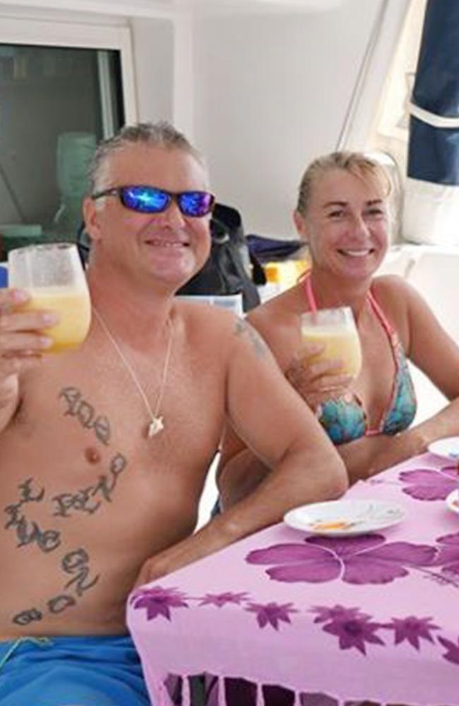 The husband and wife on board their yacht Shenanigans. Picture: Instagram