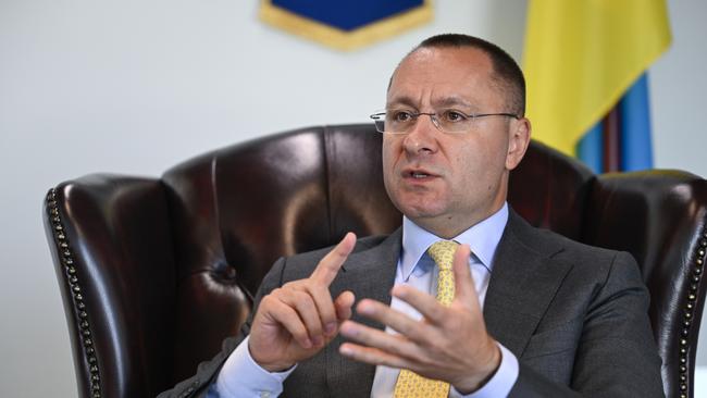 CANBERRA, AUSTRALIA  - NewsWire Photos - January 20, 2025:  Ukrainian Ambassador to Australia Vasyl Myroshnychenko at the Ukraine Embassy in Canberra. Picture: NewsWire / Martin Ollman