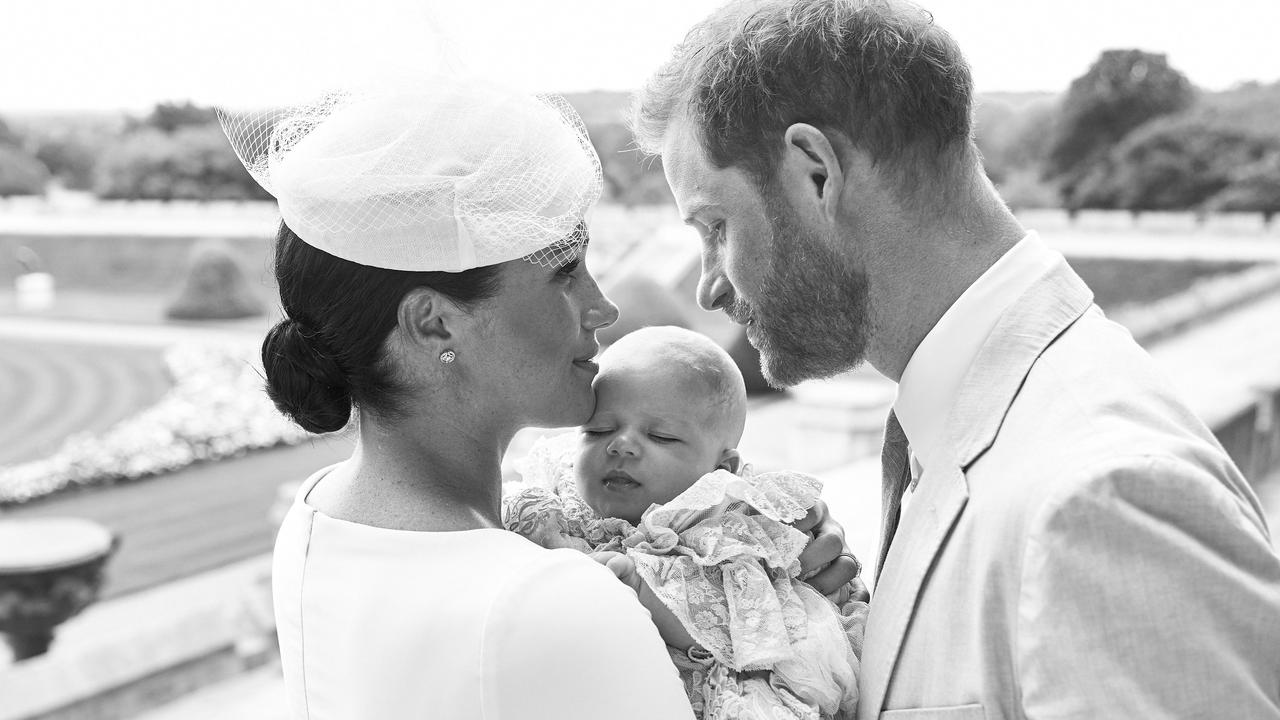 Mum, dad and bub. Picture: ALLERTON / SUSSEXROYAL / AFP