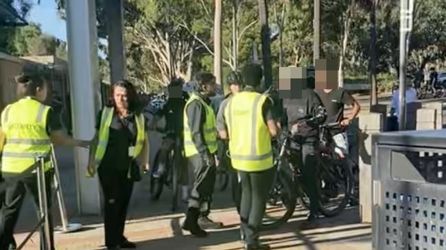 Teenagers on bikes have disgraced themselves as they caused havoc at Melbourne Zoo on Saturday