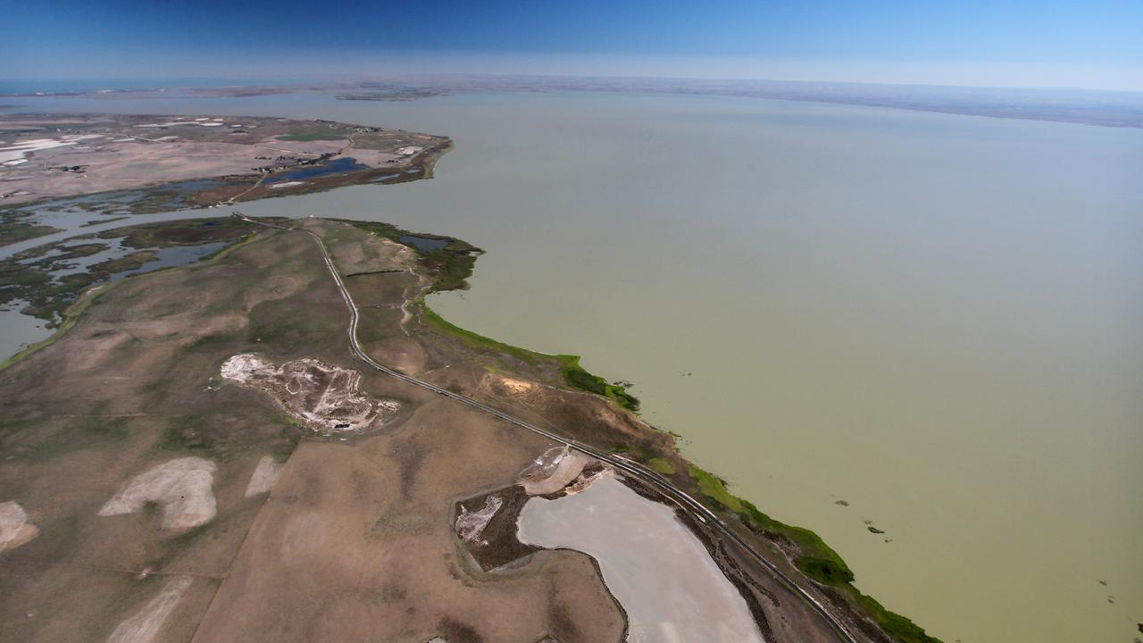 Fill ’er up: South Australia’s Lake Alexandrina.