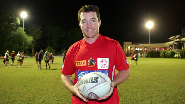 The perpetually childlike Paul Green at his first Broncos training session in 2004.