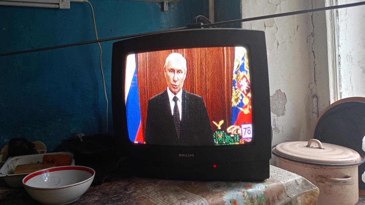 Vladimir Putin made a national television address amid the mercenary group’s mutiny threat in Russia. Picture: Artem Priakhin/SOPA Images/LightRocket via Getty Images